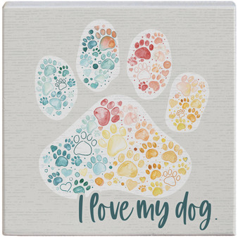 I Love My Dog Paw PER - Small Talk Square
