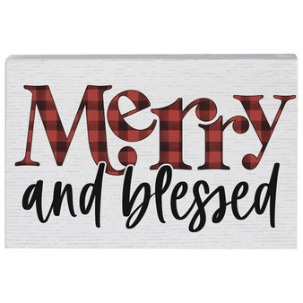 Merry Blessed Plaid - Small Talk Rectangle