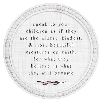 Speak To Children - Beaded Round Wall Art