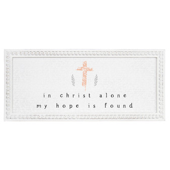 In Christ Alone - Beaded Rectangle Wall Art