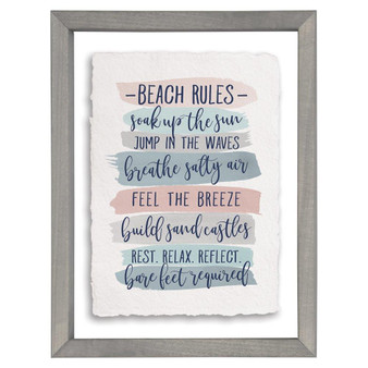 Beach Rules PER - Floating Frame Art