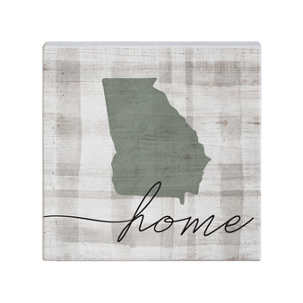 Home State Plaid STATE - Small Talk Square