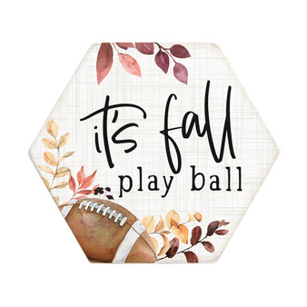 Its Fall Play Ball - Honeycomb Coasters
