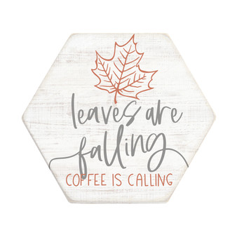 Leaves Falling Coffee - Honeycomb Coasters