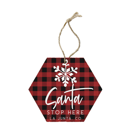 Santa Stop Here PER - Honeycomb Ornaments