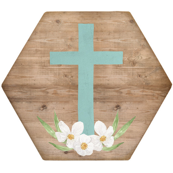 Cross Florals - Magnetic Honeycomb Coasters