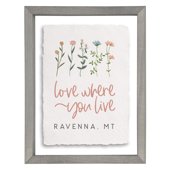 Love Where You Live PER - Floating Frame Art