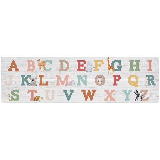 Alphabet Animals - Vintage Pallet Board