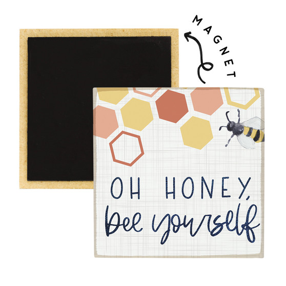 Oh Honey Bee - Square Magnet