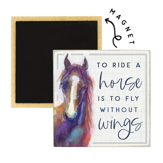 Horse Wings - Square Magnet