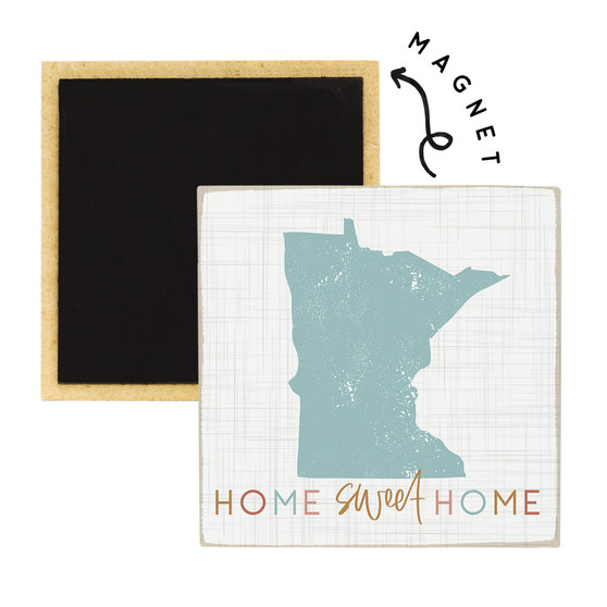 Home Sweet Colorful STATE - Square Magnet