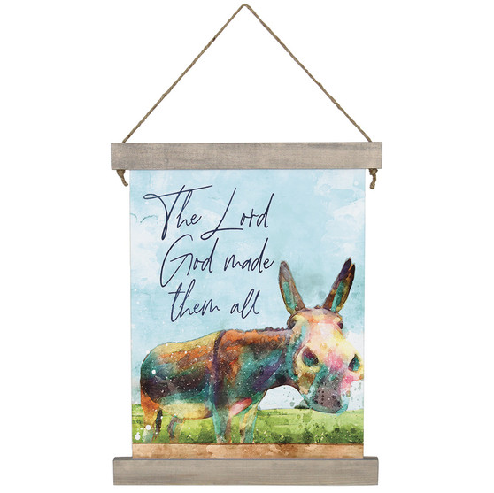 God Made Them All - Hanging Canvas