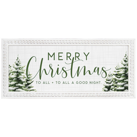 Merry Christmas Evergreen - Beaded Art Rectangles