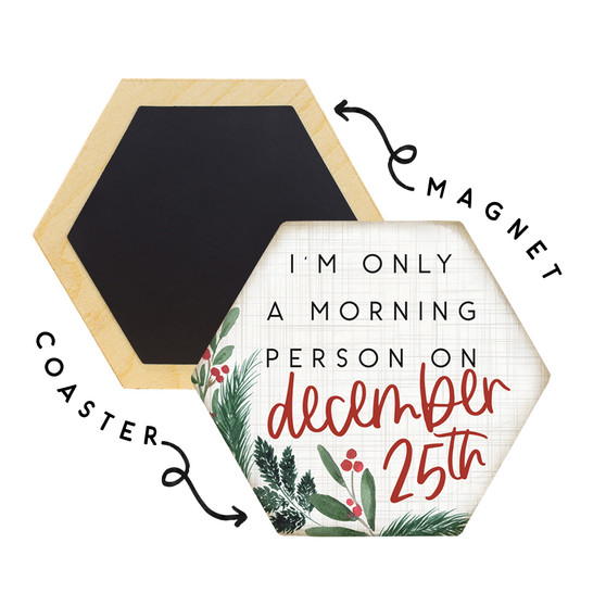 Morning Person December - Honeycomb Coasters