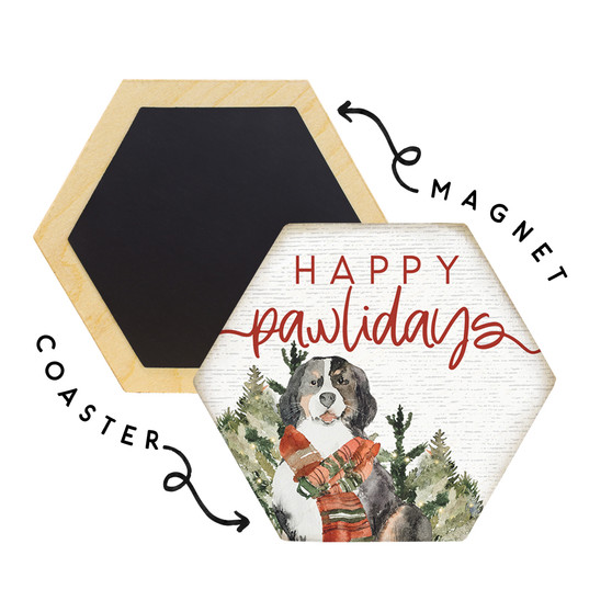 Happy Pawlidays - Honeycomb Coasters