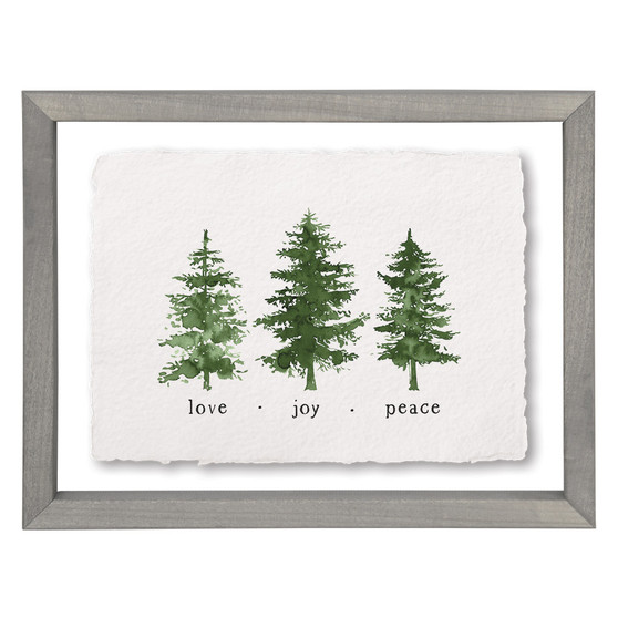 Love Joy Trees - Floating Art Rectangle