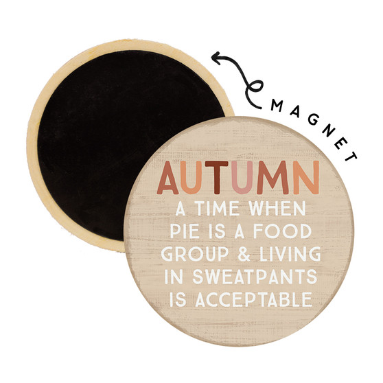 Autumn Pie Food - Round Magnets