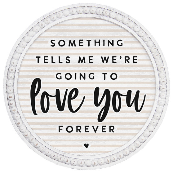 Love You Forever - Beaded Round Wall Art
