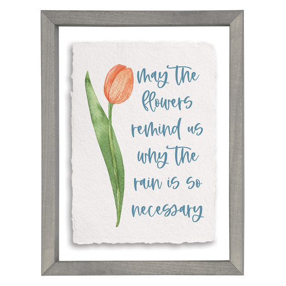 Flowers Remind Us Tulip - Floating Frame Art
