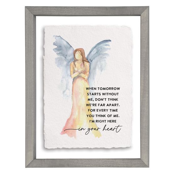 Tomorrow Start Angel - Floating Frame Art