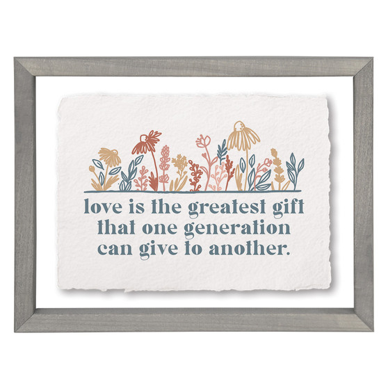 Love Greatest Gift - Floating Frame Art