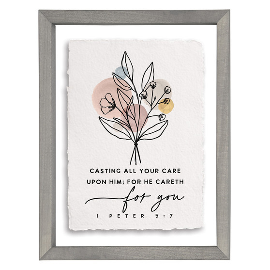 Casting All Your Care - Floating Frame Art