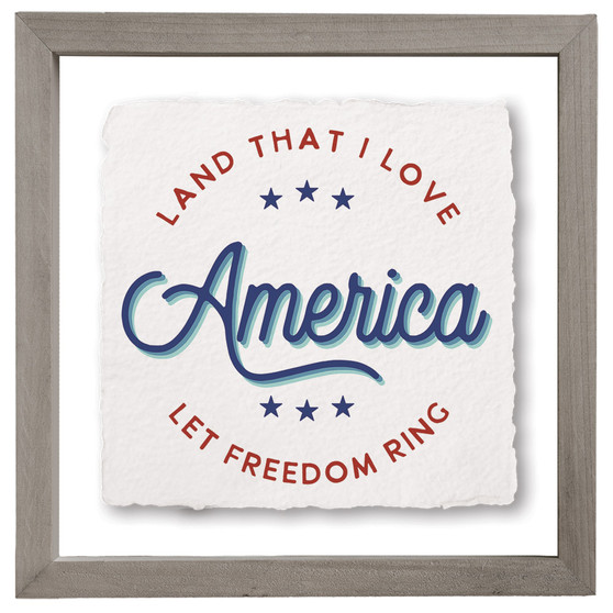 America Land Love - Floating Art Square