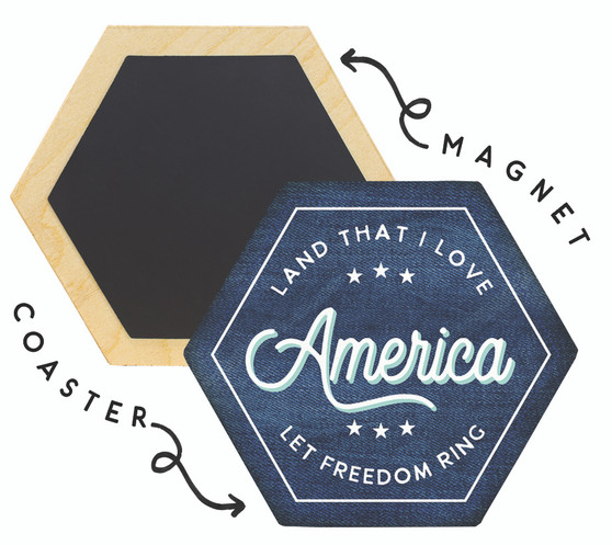 America Land I Love  - Honeycomb Magnetic Coaster