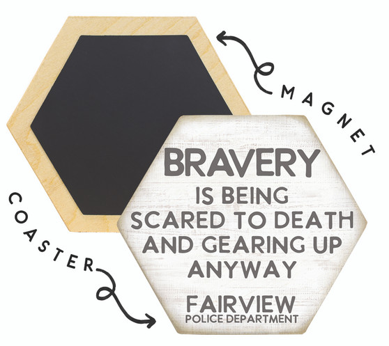Bravery Is Gearing Up PER  - Honeycomb Magnetic Coaster