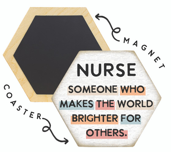 Nurse Makes Brighter PER  - Honeycomb Magnetic Coaster