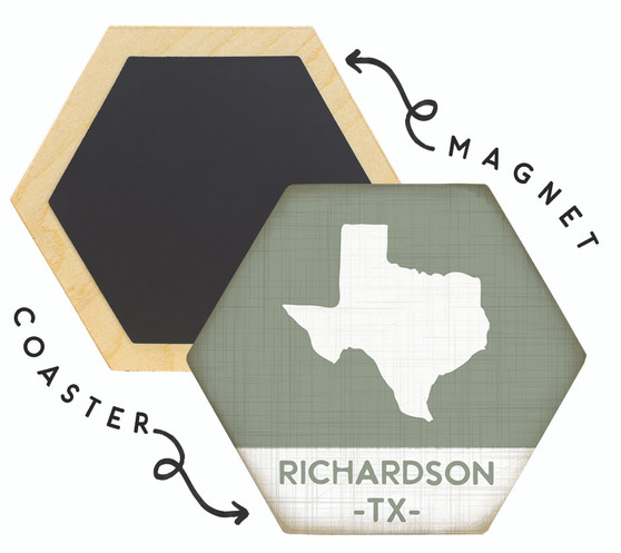 Green State PER STATE  - Honeycomb Magnetic Coaster