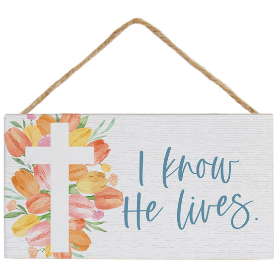 Know He Lives Cross - Petite Hanging Accents