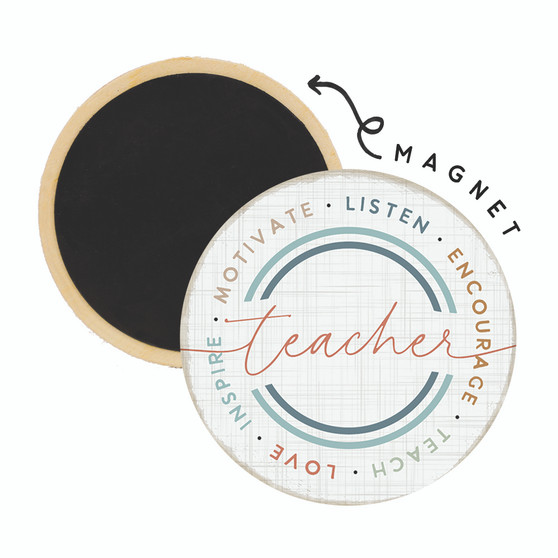 Teacher Circle Words - Round Magnet