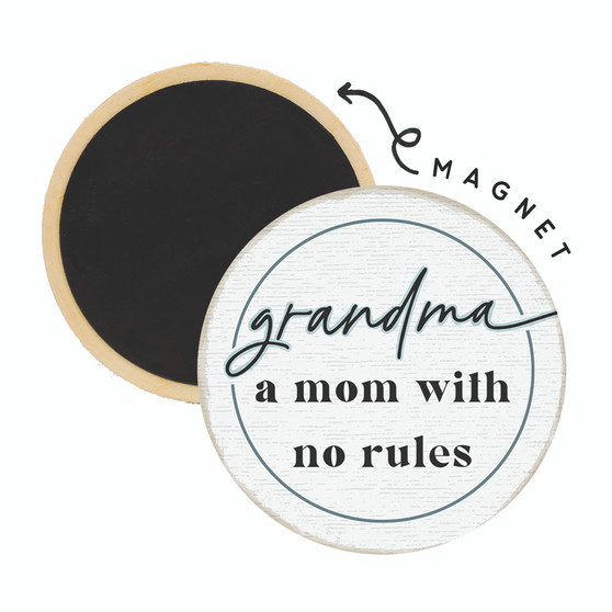 Mom With No Rules PER - Round Magnet