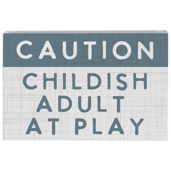 Caution Adult Play - Small Talk Rectangle