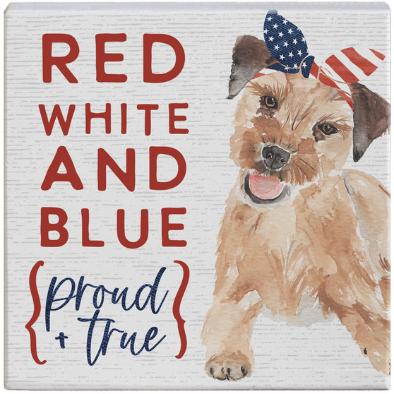 Red White Blue Dog - Small Talk Square