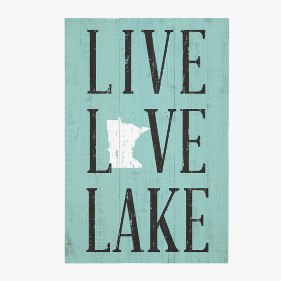 Live Love Lake STATE - Rustic Pallet