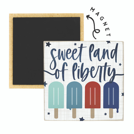 Sweet Land Popsicle- Square Magnet