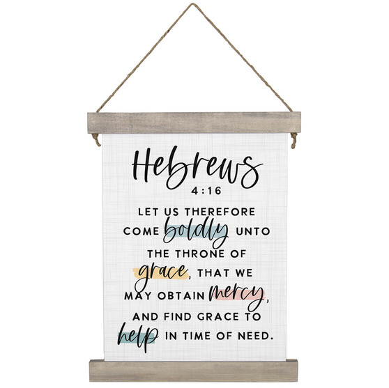 Hebrews 4:16 - Hanging Canvas