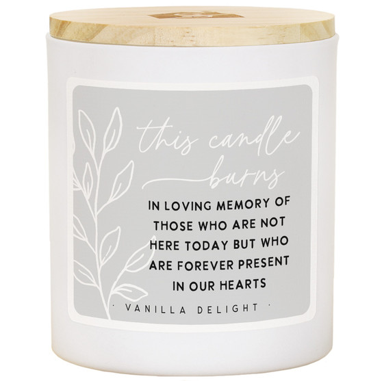 Candle Burns In Memory - Vanilla Delight Candle