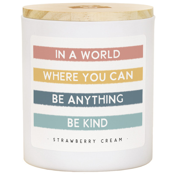 Be Kind Stripes - Strawberry Cream Candle