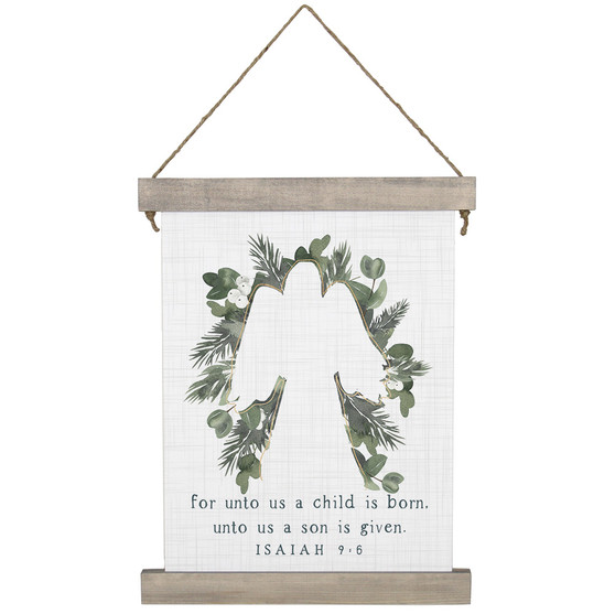 Child Is Born Angel - Hanging Canvas