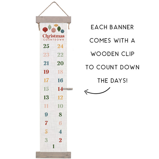 Christmas Countdown - Hanging Canvas