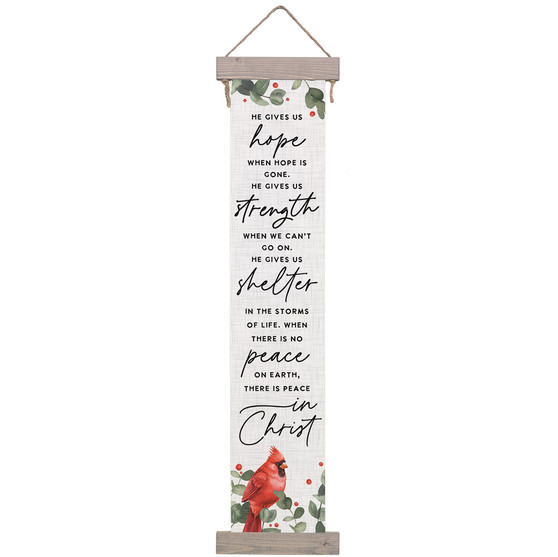 Peace In Christ Cardinal - Hanging Canvas