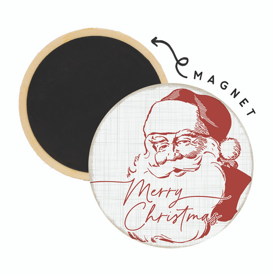 Merry Christmas Santa - Round Magnets