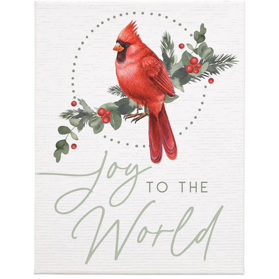 Joy World Cardinal 13x17 - Wrapped Canvas