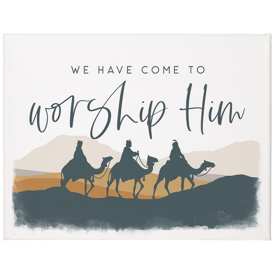 Worship Him 12x9 - Wrapped Canvas