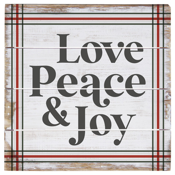 Love Peace Joy Plaid 6x6 - Perfect Pallet Petites