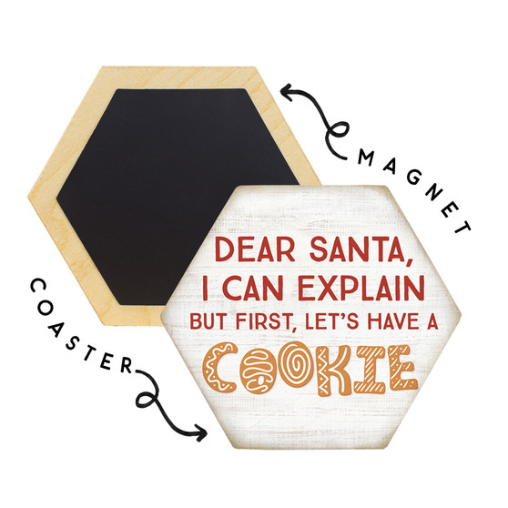 Watercolor Santa Gift - Honeycomb Coasters