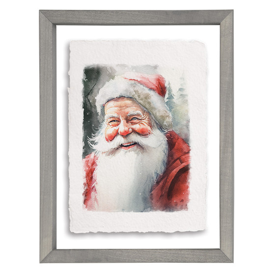 Watercolor Santa - Floating Art Rectangle